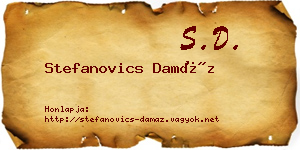 Stefanovics Damáz névjegykártya